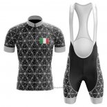 2020 Cycling Jersey Italy Black Gray Short Sleeve And Bib Short