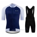 2020 Cycling Jersey Ndlss White Blue Short Sleeve and Bib Short