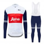 2020 Cycling Jersey Segafredo Zanetti White Red Long Sleeve and Bib Tight
