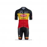 2021 Cycling Jersey Alpecin Fenix Champion Belgium Short Sleeve And Bib Short