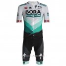 2021 Cycling Jersey Bora-hansgrone White Green Black Short Sleeve And Bib Short
