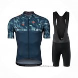 2021 Cycling Jersey Pearl Izumi Blue Green Short Sleeve And Bib Short