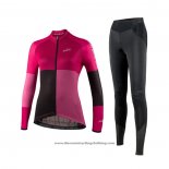 2021 Cycling Jersey Women Nalini Pink Purple Long Sleeve And Bib Tight QXF21-0033