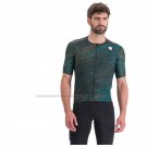 2023 Cycling Jersey Sportful Blue Green Short Sleeve and Bib Short