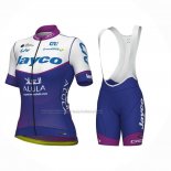 2023 Cycling Jersey Women Jayco Alula Purple White Short Sleeve and Bib Short