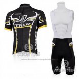 2009 Cycling Jersey Trek Black and Yellow Short Sleeve and Bib Short