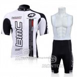 2010 Cycling Jersey BMC White Short Sleeve and Bib Short