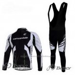 2012 Cycling Jersey Cannondale Black Long Sleeve and Bib Tight