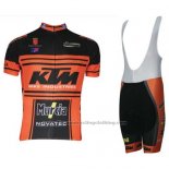 2015 Cycling Jersey Ktm Black and Orange Short Sleeve and Bib Short
