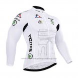 2015 Cycling Jersey Tour de France White Long Sleeve and Bib Tight