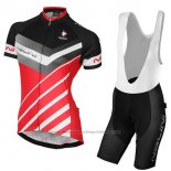 2017 Cycling Jersey Women Nalini Zebrana Red and Black Short Sleeve and Bib Short