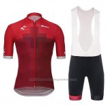 2018 Cycling Jersey Tour de Suisse Cross Red Short Sleeve and Bib Short