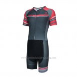 2019 Cycling Jersey Emonder-triathlon Black Gray Red Short Sleeve and Bib Short