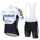 2020 Cycling Jersey Deceuninck Quick Step White Black Short Sleeve and Bib Short