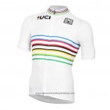 2020 Cycling Jersey UCI White Multicolore Short Sleeve And Bib Short