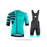 2021 Cycling Jersey Nalini Light Green Short Sleeve And Bib Short