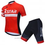 2021 Cycling Jersey R Star Black Red Short Sleeve And Bib Short(2)