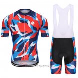 2021 Cycling Jersey Steep Red Blue Short Sleeve And Bib Short