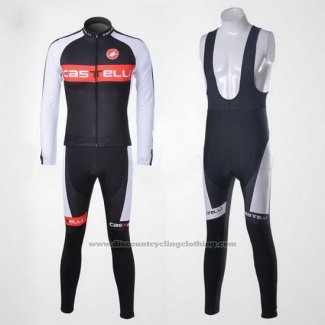 2011 Cycling Jersey Castelli Black Long Sleeve and Bib Tight