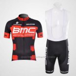 2012 Cycling Jersey BMC Black and Red Short Sleeve and Bib Short