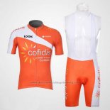 2012 Cycling Jersey Cofidis Orange Short Sleeve and Bib Short