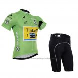 2015 Cycling Jersey Saxobank Lider Green Short Sleeve and Bib Short
