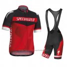 2016 Cycling Jersey Specialized Black and Red Short Sleeve and Bib Short