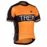 2016 Cycling Jersey Trek Bontrager Black and Orange Short Sleeve and Bib Short