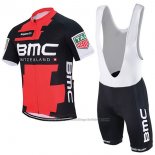 2017 Cycling Jersey BMC Red and Black Short Sleeve and Bib Short
