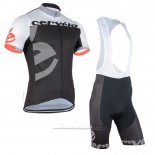 2018 Cycling Jersey Cervelo Gray Black Short Sleeve and Bib Short