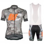 2018 Cycling Jersey Cipollini Prestig Camo Camouflage Orange Short Sleeve and Bib Short