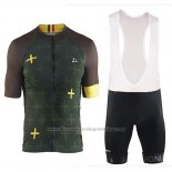 2018 Cycling Jersey Craft Monument Dark Green Short Sleeve and Bib Short