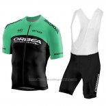 2018 Cycling Jersey Orbea Factory Black Green Short Sleeve and Bib Short