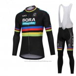 2018 Cycling Jersey UCI World Champion Bora Black Long Sleeve and Bib Tight