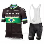 2019 Cycling Jersey Cannondale Shimano Champion Brazil Short Sleeve and Bib Short