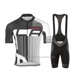 2019 Cycling Jersey Lungo Ao Black White Short Sleeve and Bib Short