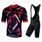 2019 Cycling Jersey Nalini Descesa 2.0 Black Red Short Sleeve and Bib Short
