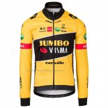 2022 Cycling Jersey Jumbo Visma Black Yellow Long Sleeve and Bib Short