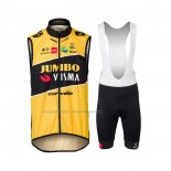 2022 Wind Vest Jumbo Visma Yellow Short Sleeve and Bib Short