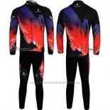 2012 Cycling Jersey Nalini Red and Black Long Sleeve and Bib Tight