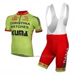 2014 Cycling Jersey Christina Watches Onfone Green Short Sleeve and Bib Short