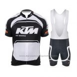 2015 Cycling Jersey Ktm Black White Short Sleeve and Bib Short