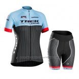 2015 Cycling Jersey Trek Blue and Black Short Sleeve and Bib Short