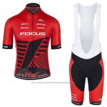 2017 Cycling Jersey Focus XC Red Short Sleeve and Bib Short