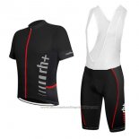 2017 Cycling Jersey RH+ Black Short Sleeve and Bib Short