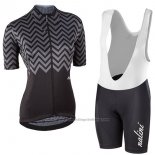 2017 Cycling Jersey Women Nalini Wave Black Short Sleeve and Bib Short