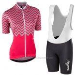 2017 Cycling Jersey Women Nalini Wave Red Short Sleeve and Bib Short