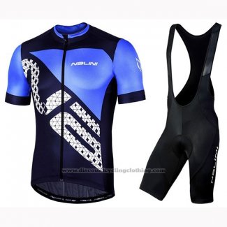 2019 Cycling Jersey Nalini Volata 2.0 Black Blue Short Sleeve and Bib Short