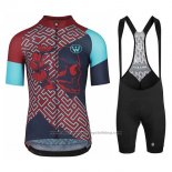 2020 Cycling Jersey Assos Fastlane Wyndymilla Red Blue Short Sleeve and Bib Short