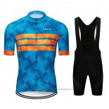 2020 Cycling Jersey Le Col Blue Orange Short Sleeve And Bib Short